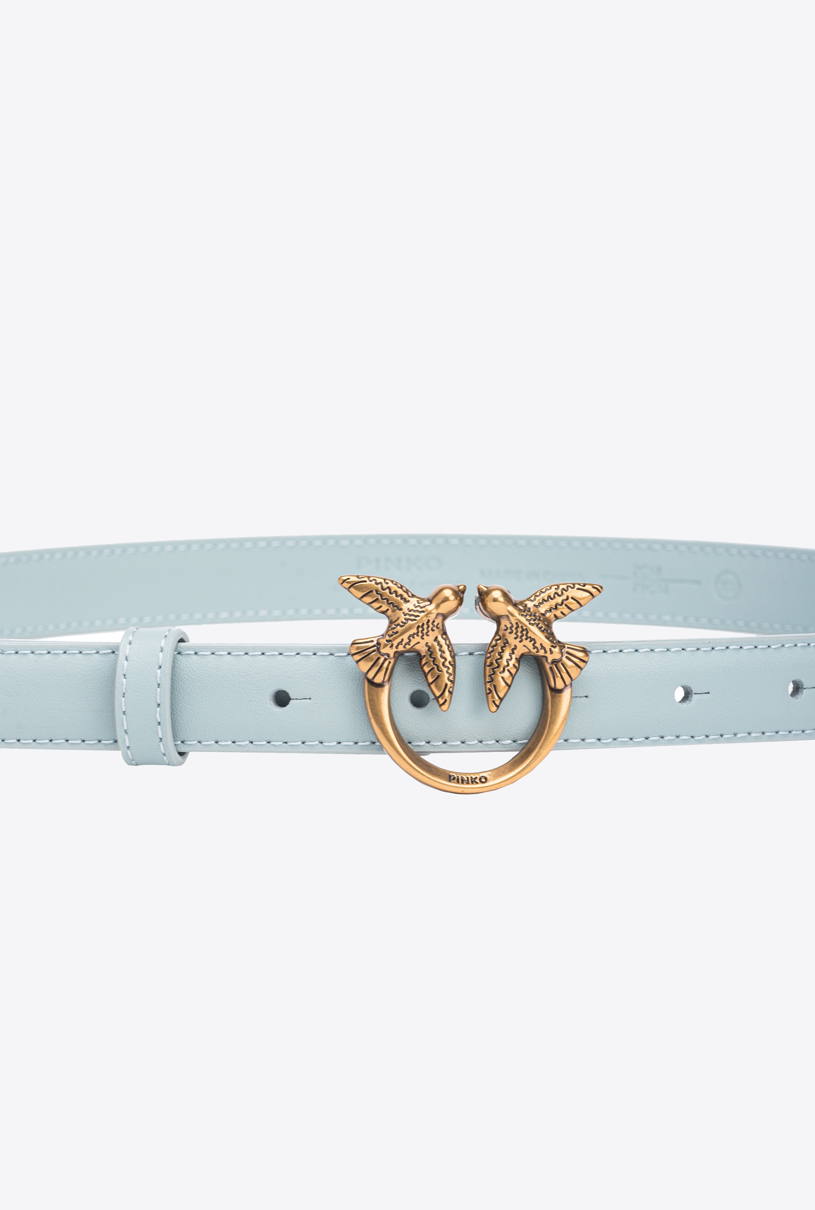 LOVE BIRDS THIN LEATHER BELT 2CM - 2