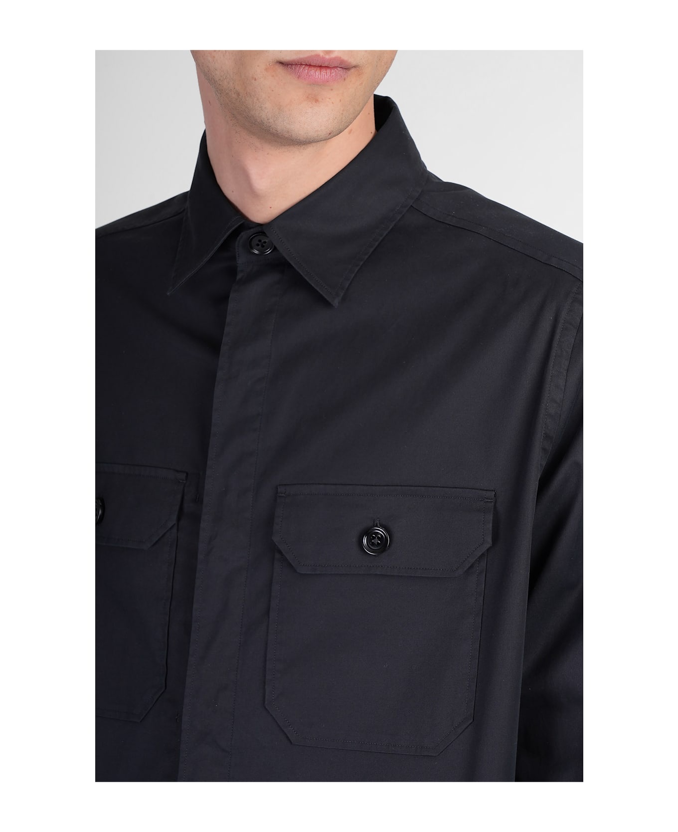 Shirt In Black Cotton - 5