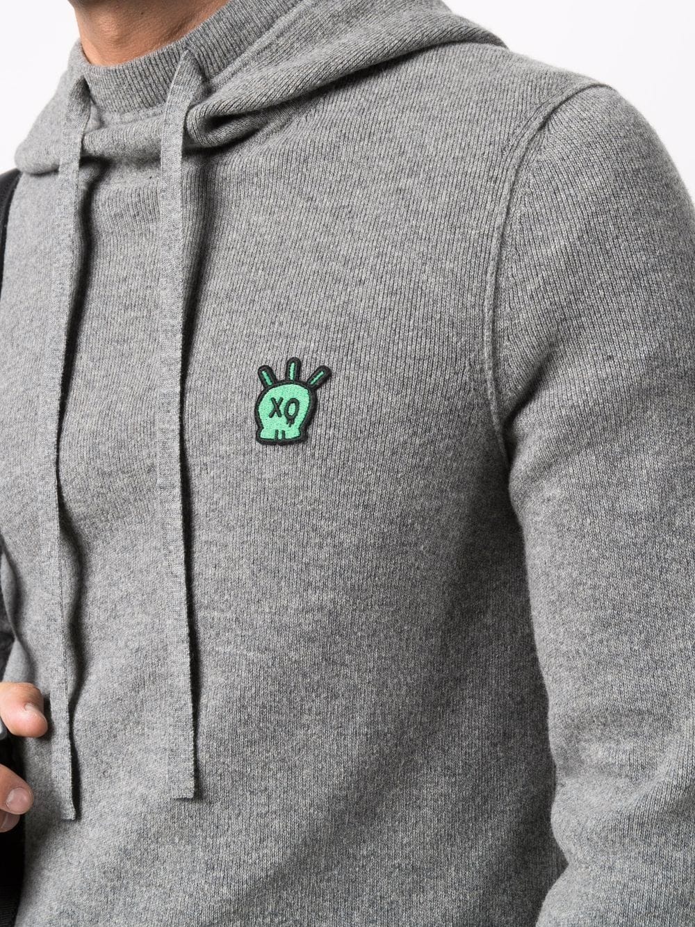logo-plaque merino hoodie - 5