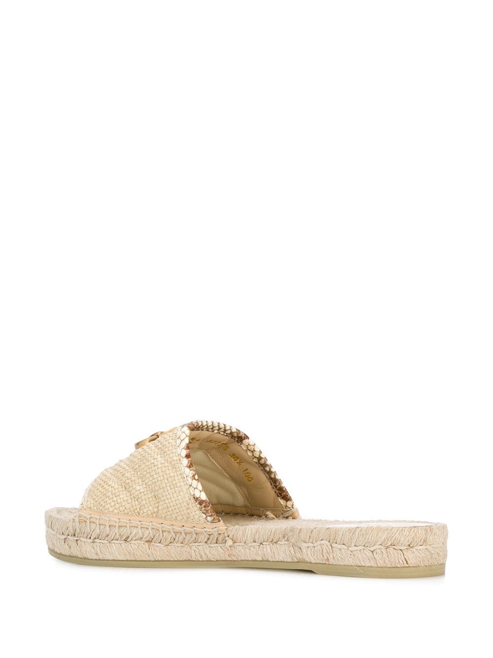 GG snakeskin trimmed espadrilles - 3