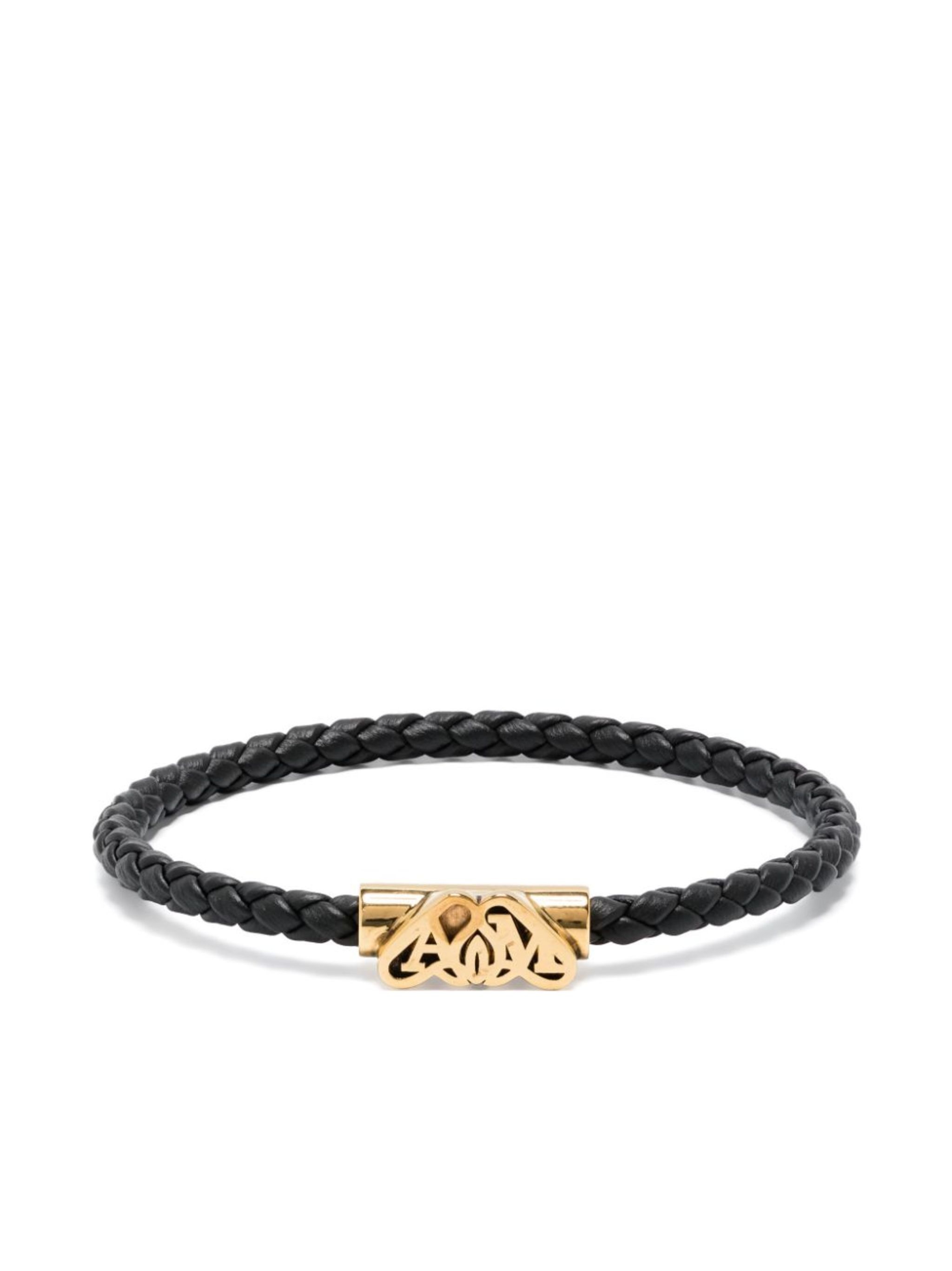 Seal-logo leather bracelet - 1
