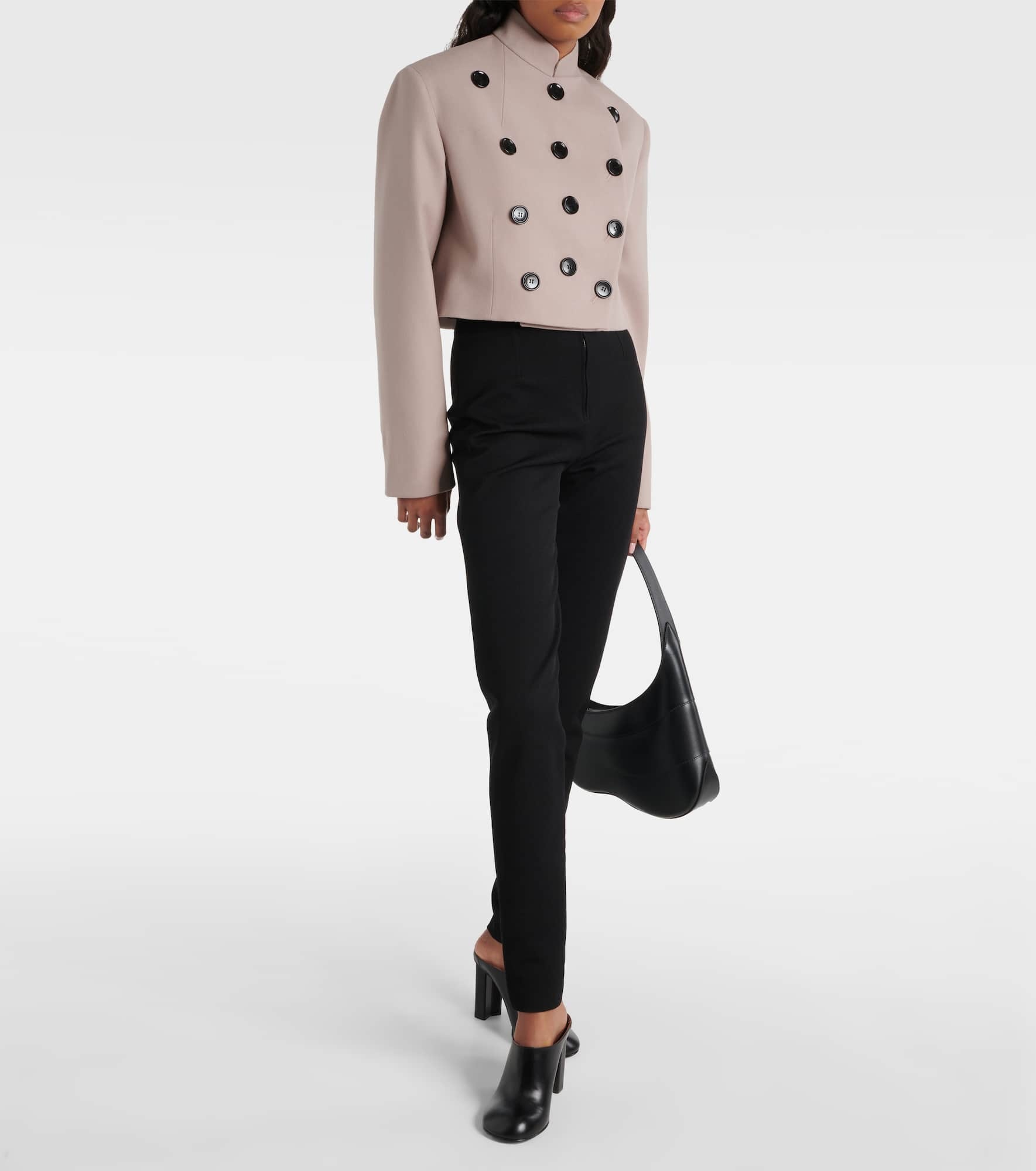 High-rise gabardine leggings - 2