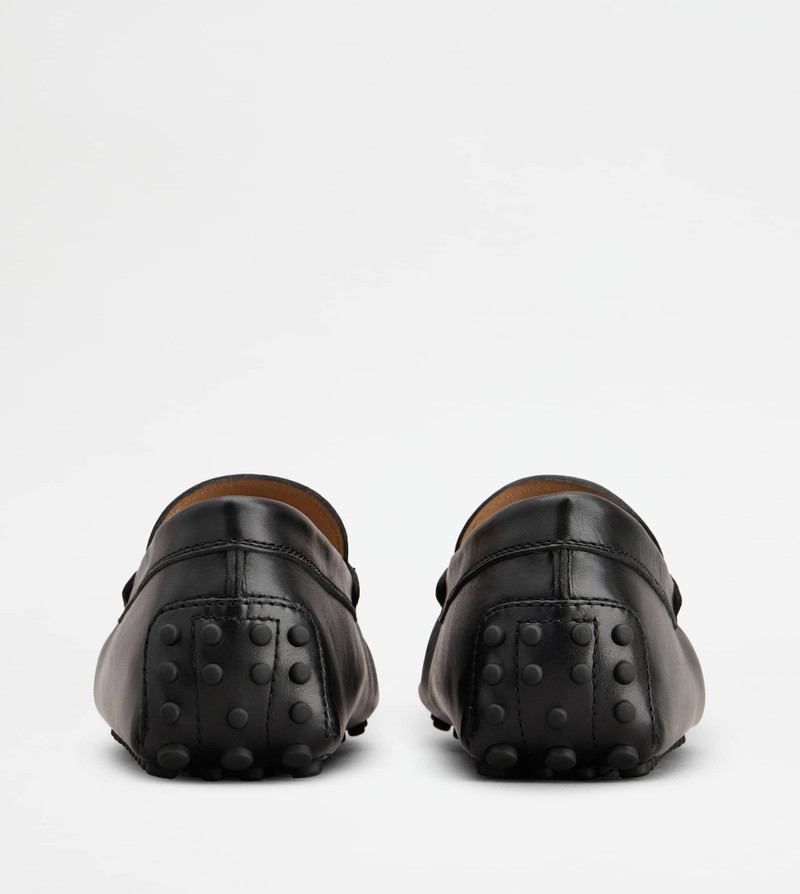 Tod's GOMMINO DRIVING SHOES IN LEATHER - BLACK outlook