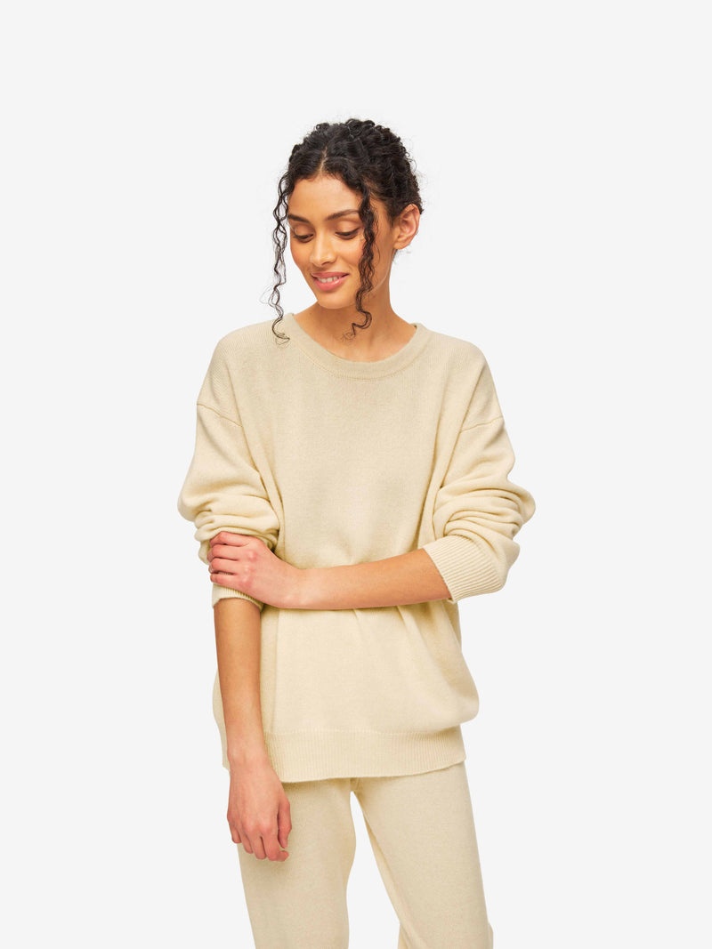 Women's Relaxed Sweater Daphne Cashmere Beige - 2
