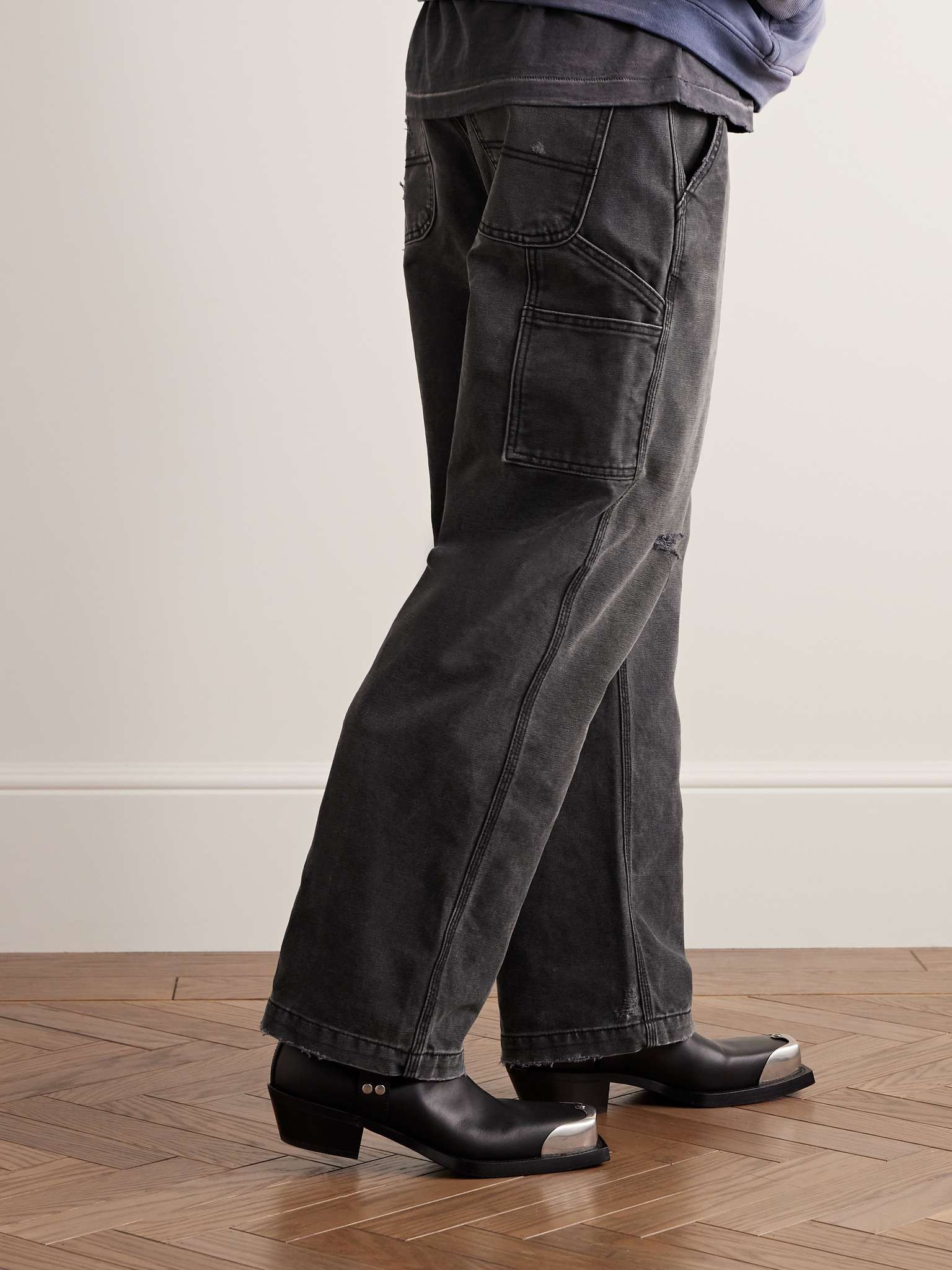 Straight-Leg Distressed Jeans - 4