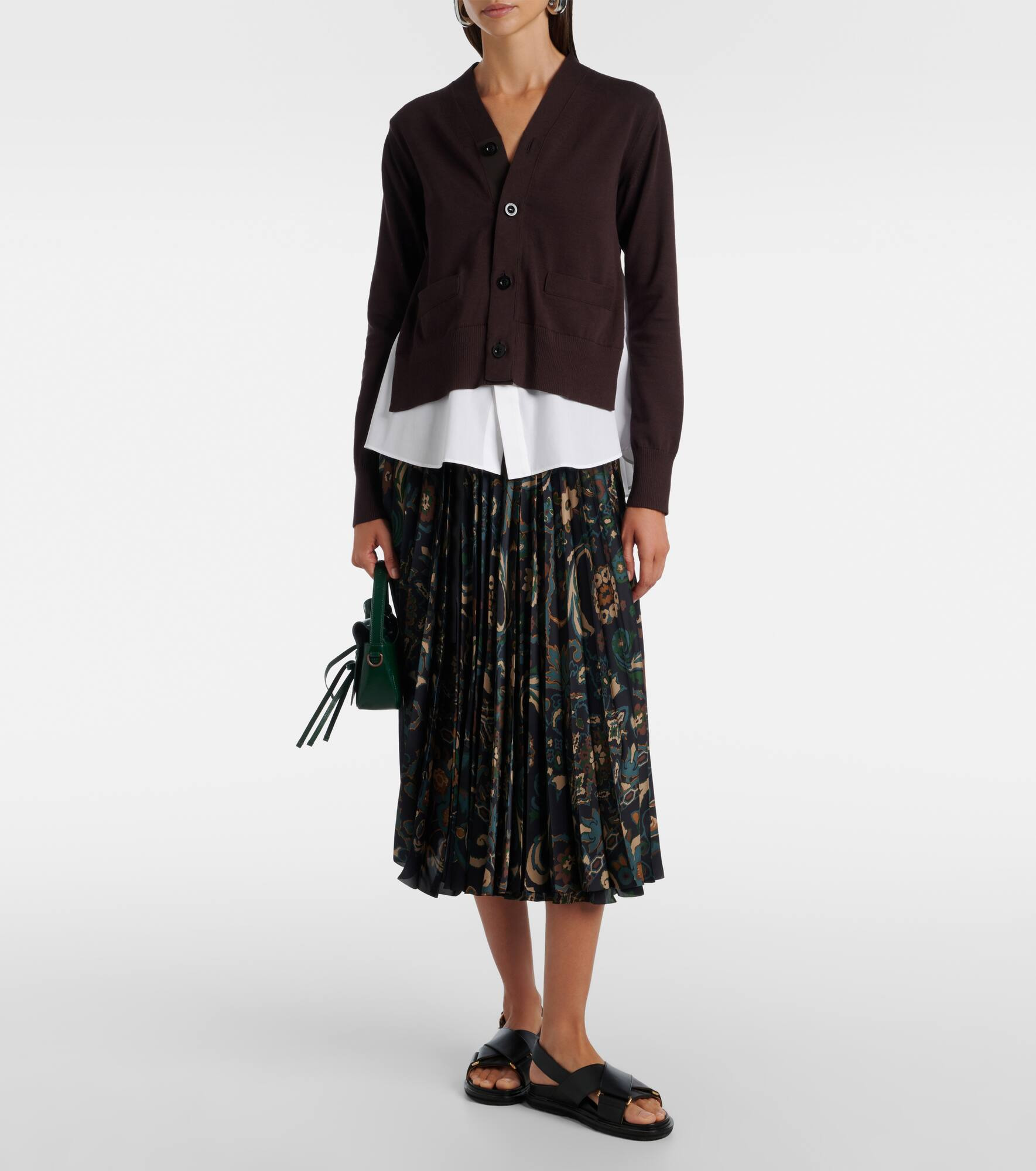 Layered cotton cardigan - 2