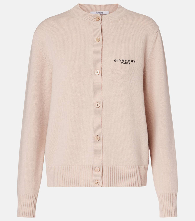 Cropped wool and cashmere cardigan 1
