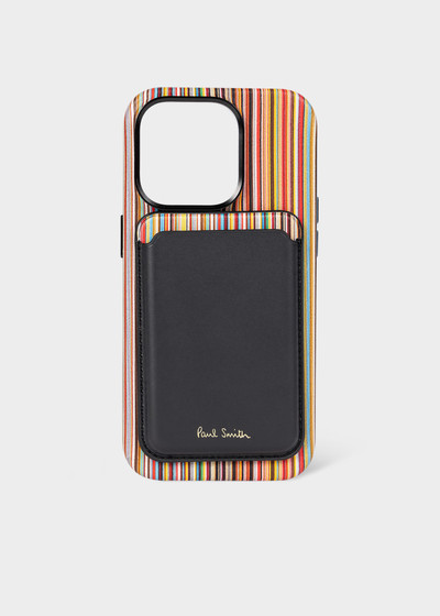 Paul Smith iPhone 15 Pro MagSafe Leather Credit Card Case outlook