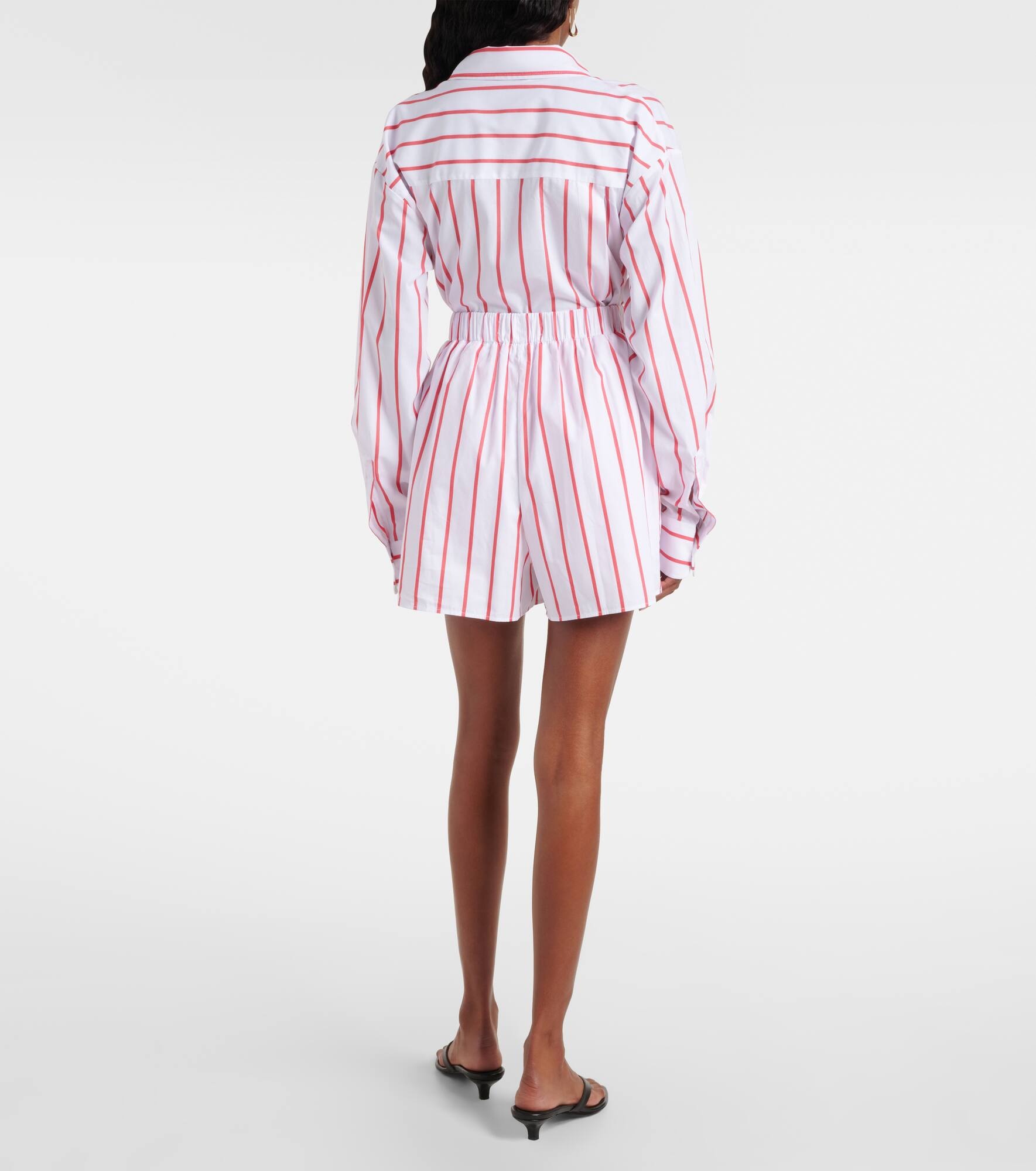 Lui striped cotton poplin shorts - 3