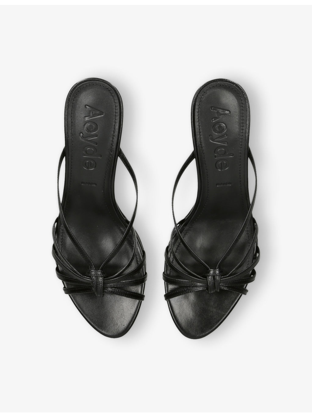 Abby Leather Heeled Mules - 2