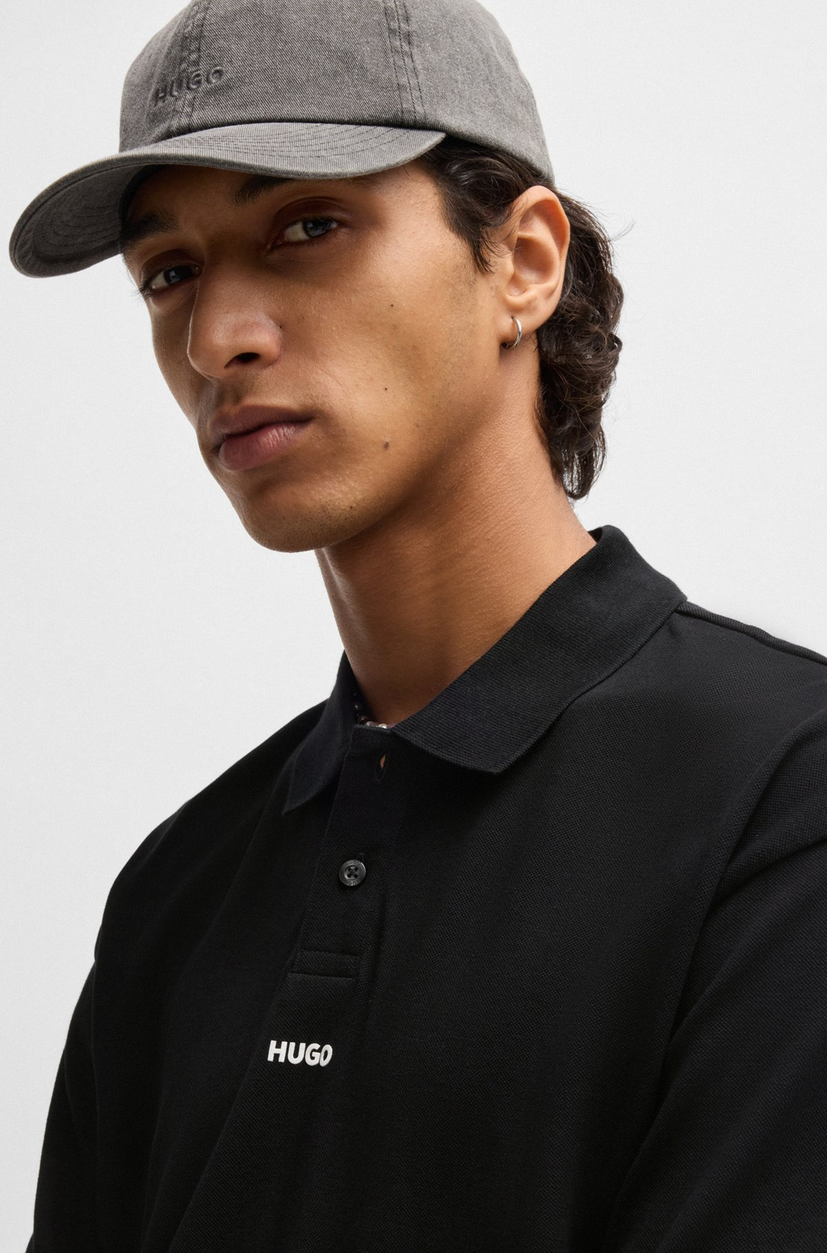 COTTON-PIQUÉ POLO SHIRT WITH LOGO PRINT - 3