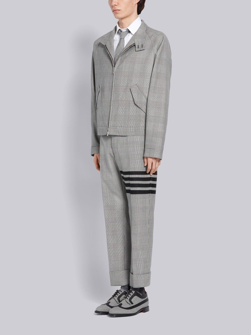 Black and White Wool Prince of Wales Longwing Brogue 6