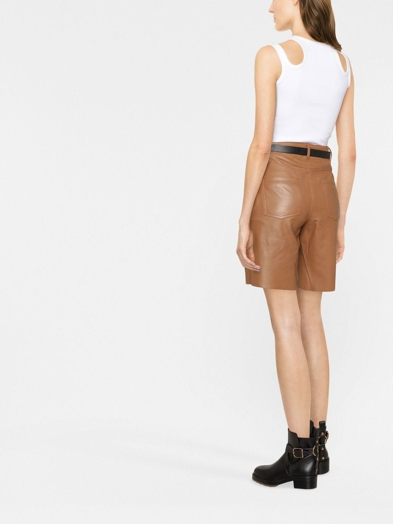 high-waisted leather shorts 3