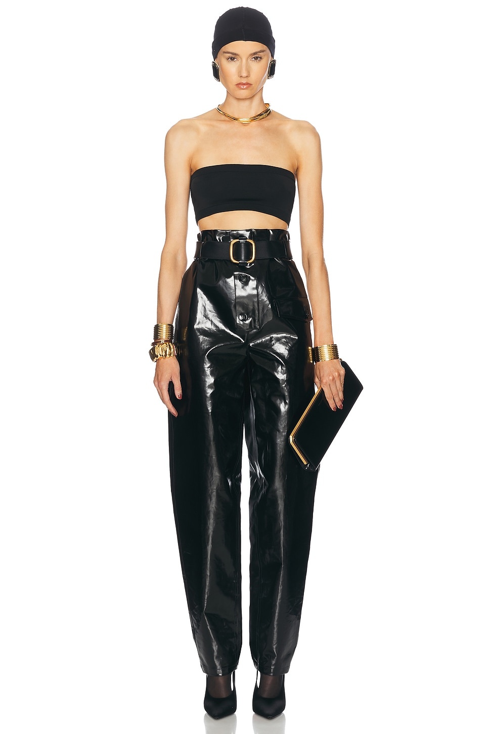 Tapered Leather Pant - 5