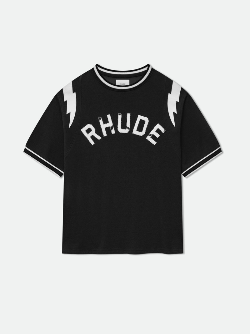 RHUDE LIGHTNING RINGER JERSEY TEE 1