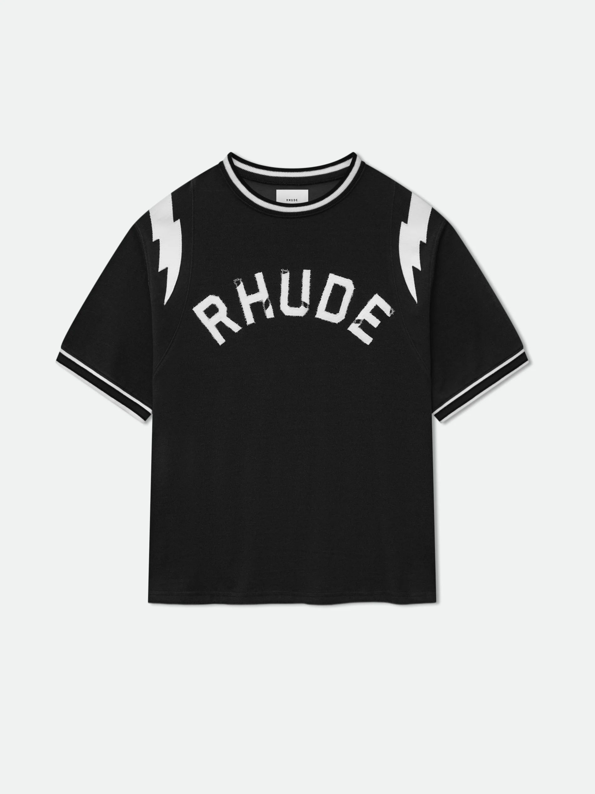 RHUDE LIGHTNING RINGER JERSEY TEE - 1