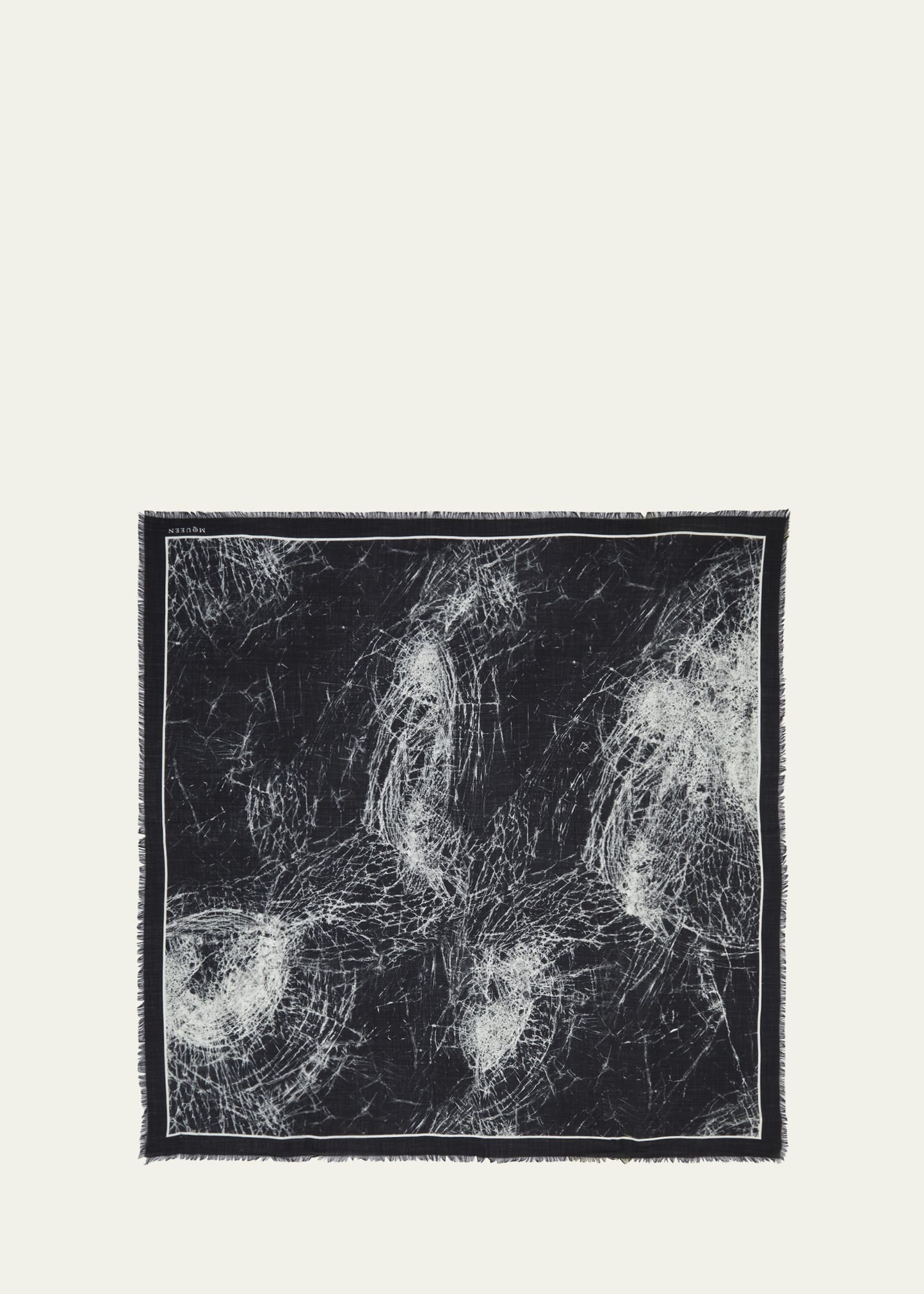 Smashed Glass-Print Silk Shawl - 1