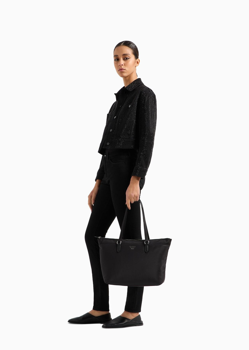 ASV recycled nylon shopper bag with eagle plaque 6