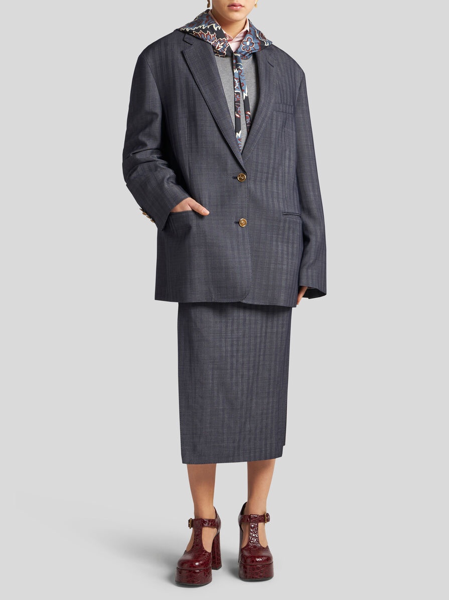 OVERSIZED JACKET WITH PEGASO BUTTONS - 4