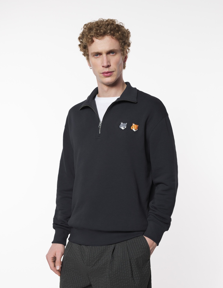 DOUBLE BOLD FOX HEAD HALF ZIP COMFORT SWEATSHIRT - 3