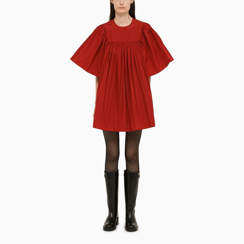 Short red taffeta dress 1