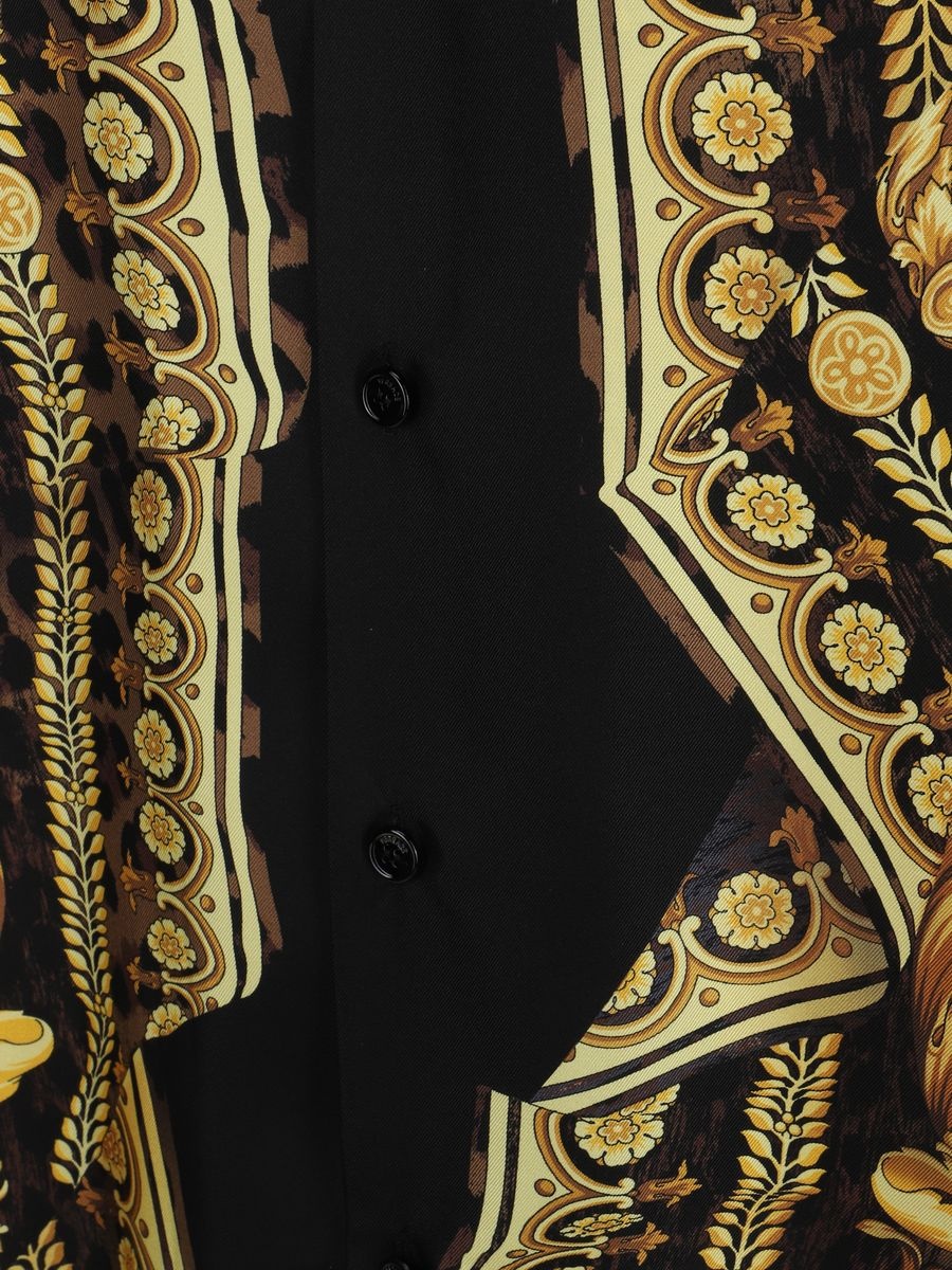 Versace Silk Baroque Short-Sleeve Shirt - 2