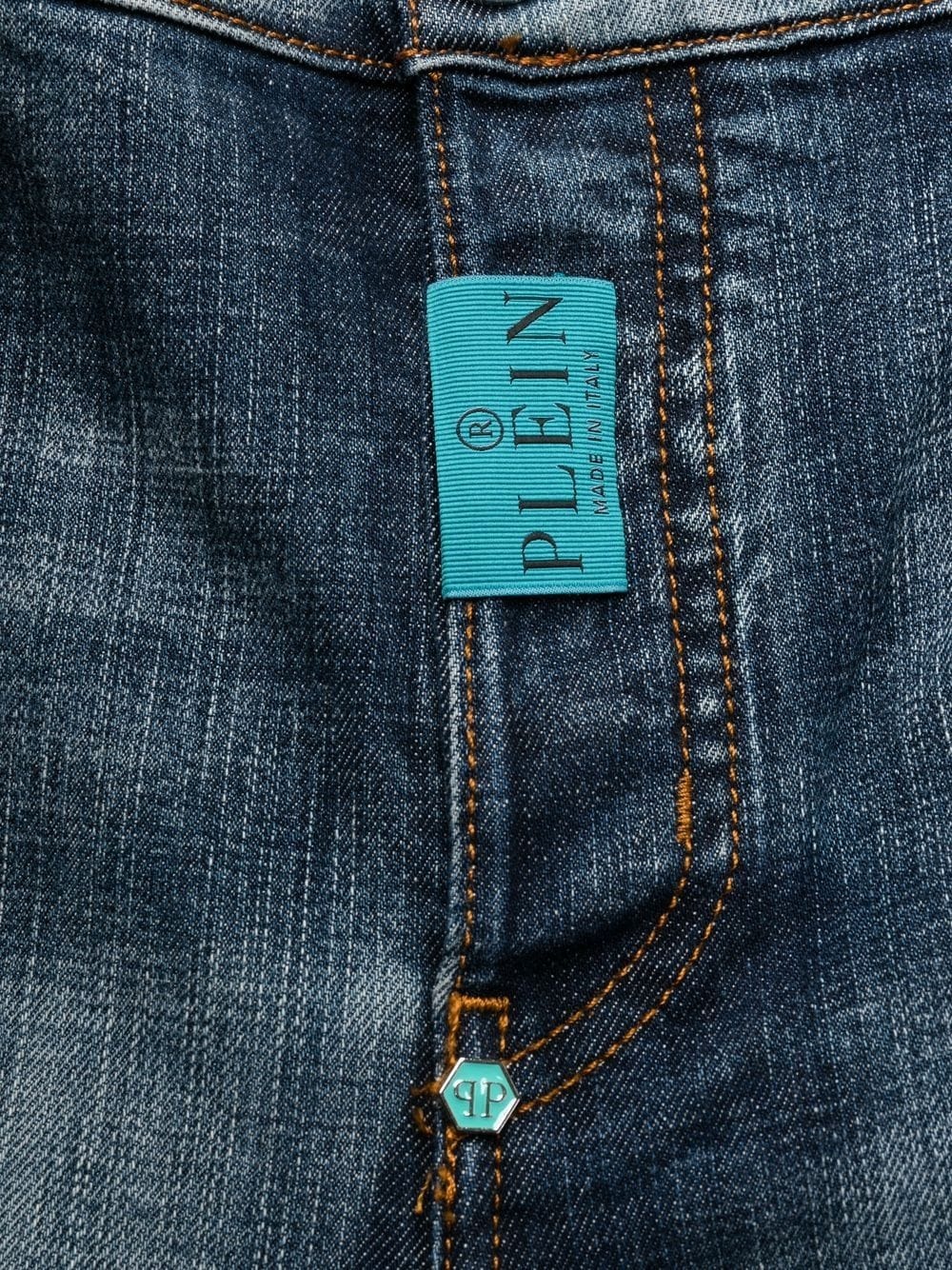 stonewashed skinny-cut jeans - 6