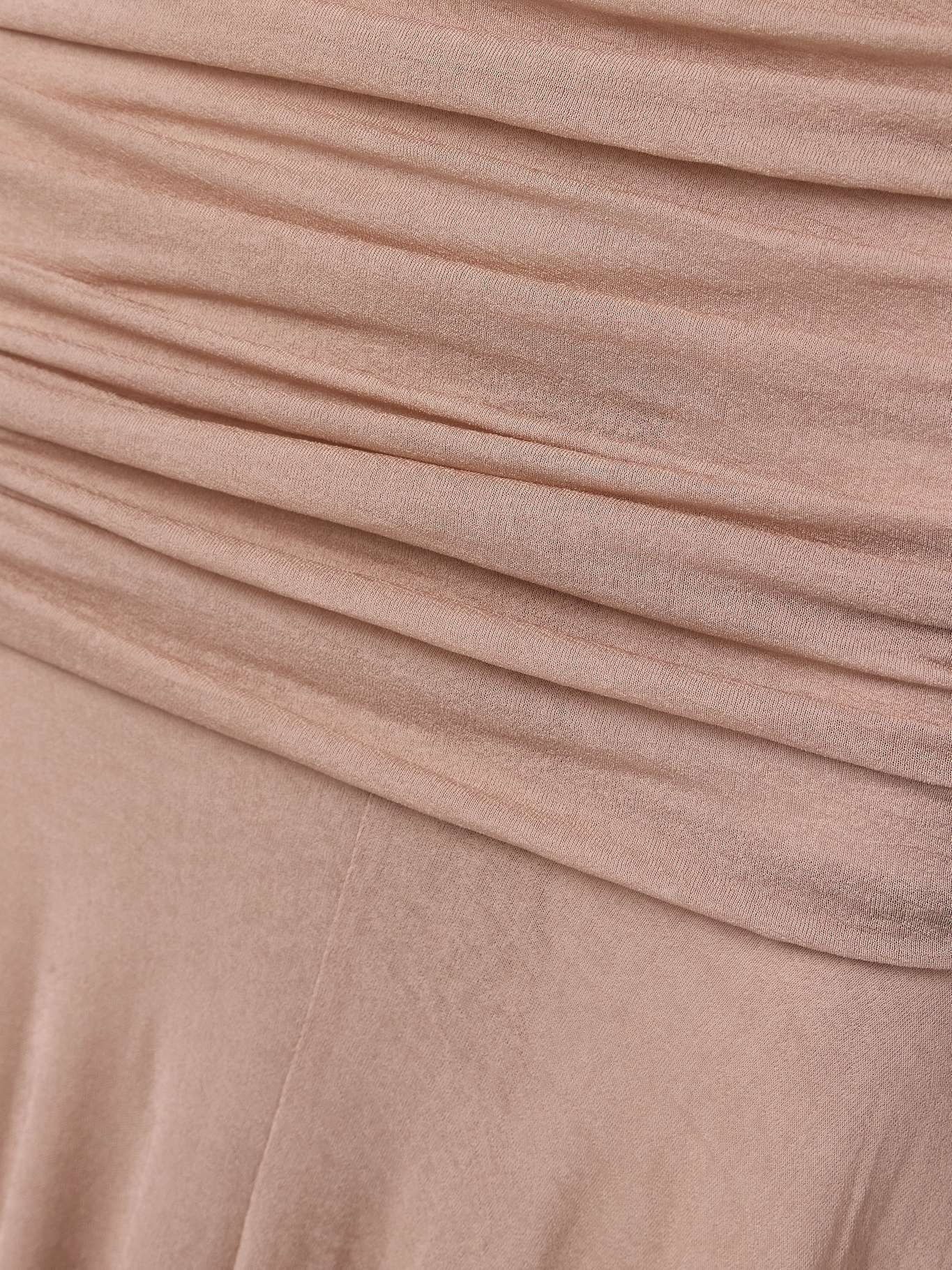 Devi ruched jersey maxi dress Pink - 5