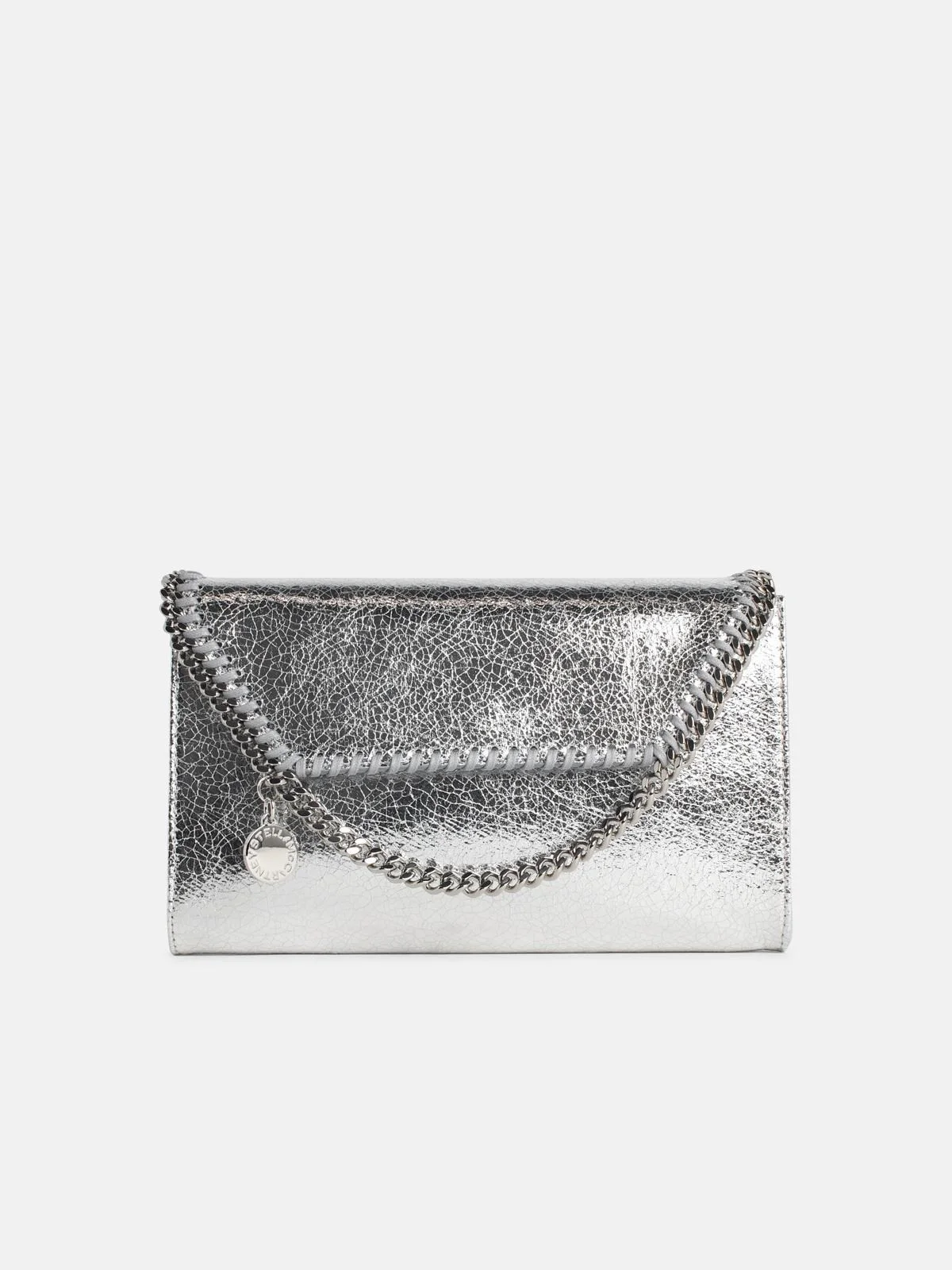 'FALABELLA' SILVER VEGAN LEATHER WALLET BAG - 1