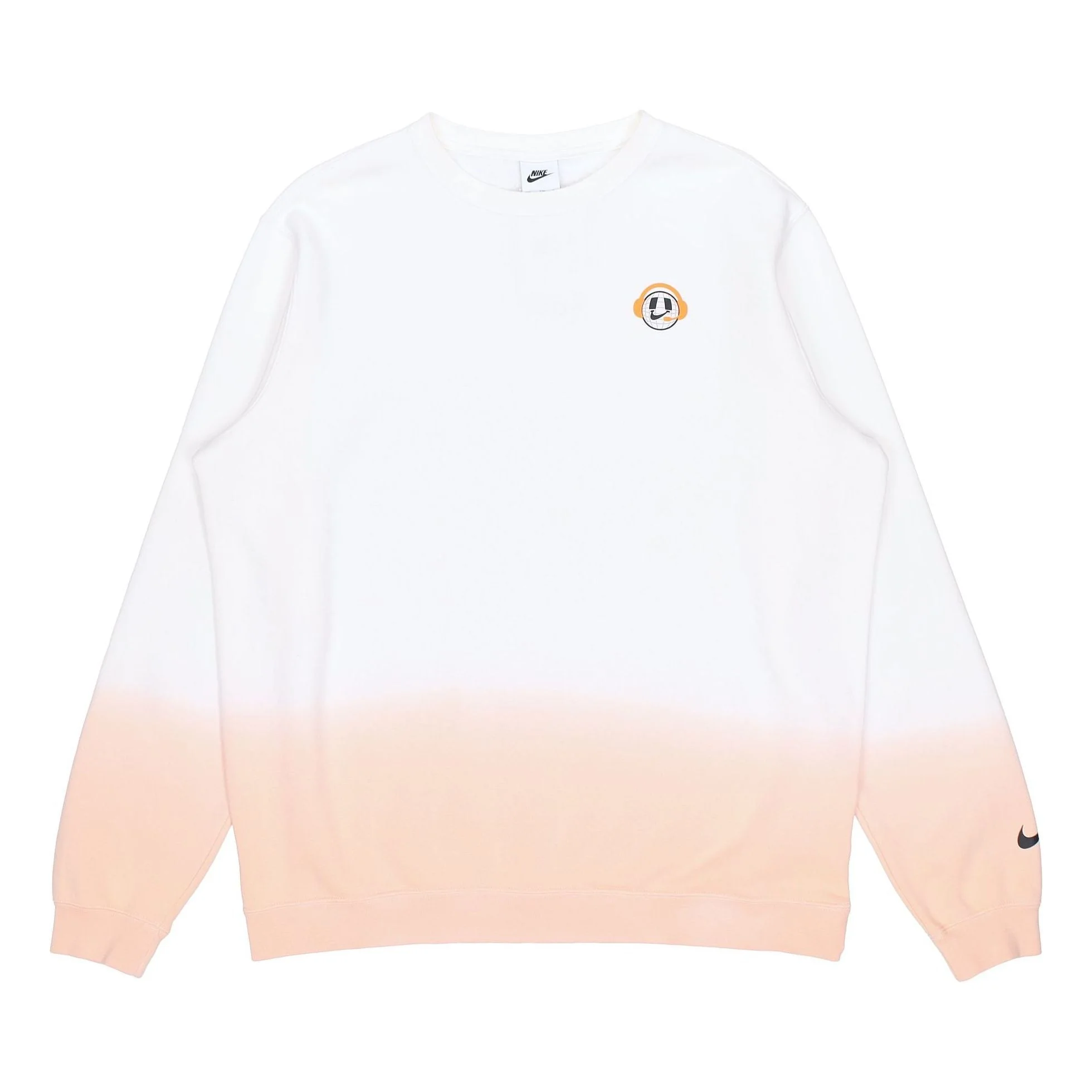 Men's Nike Logo Gradient Printing Round Neck White DO6937-100 - 1