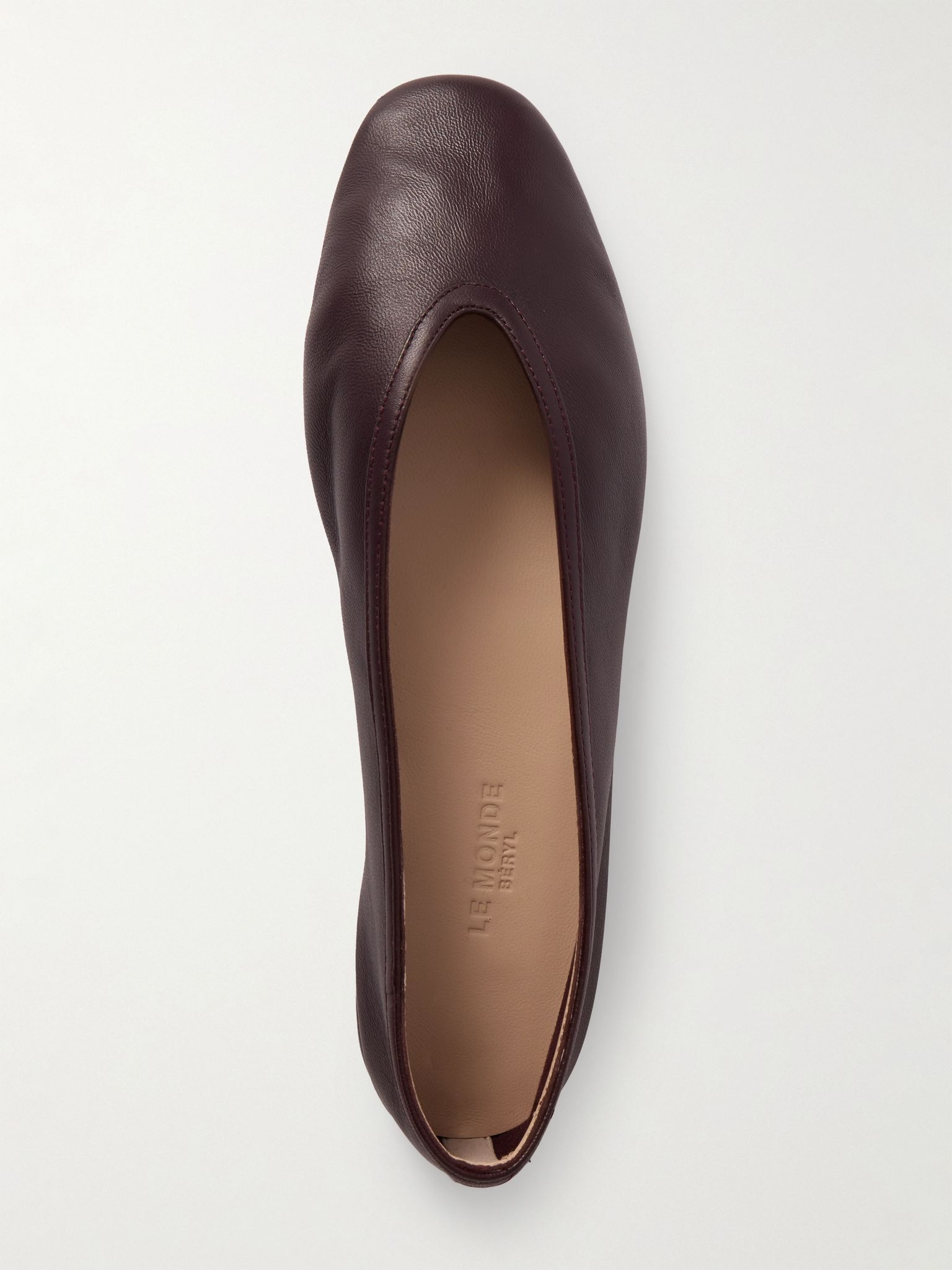 Luna leather ballet flats Burgundy - 5