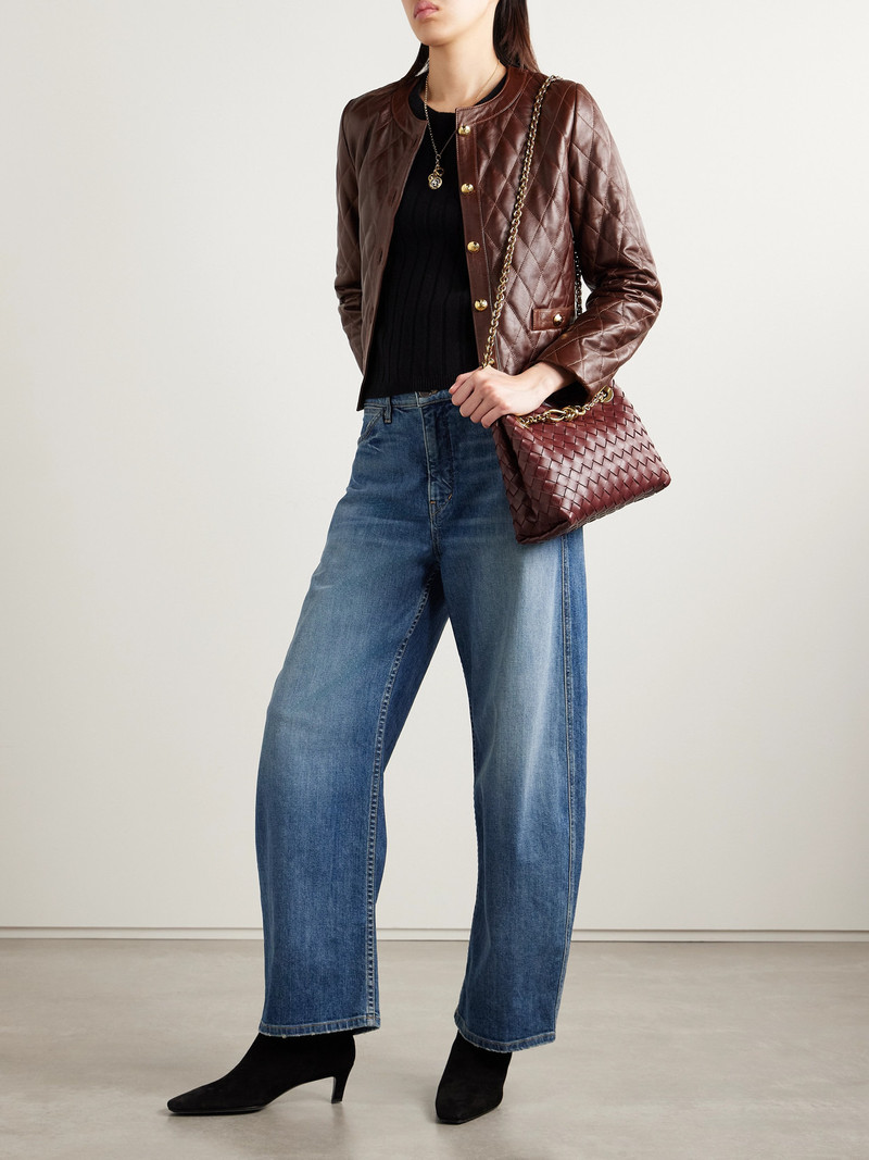 NILI LOTAN Tribeca High-rise Tapered Jeans outlook