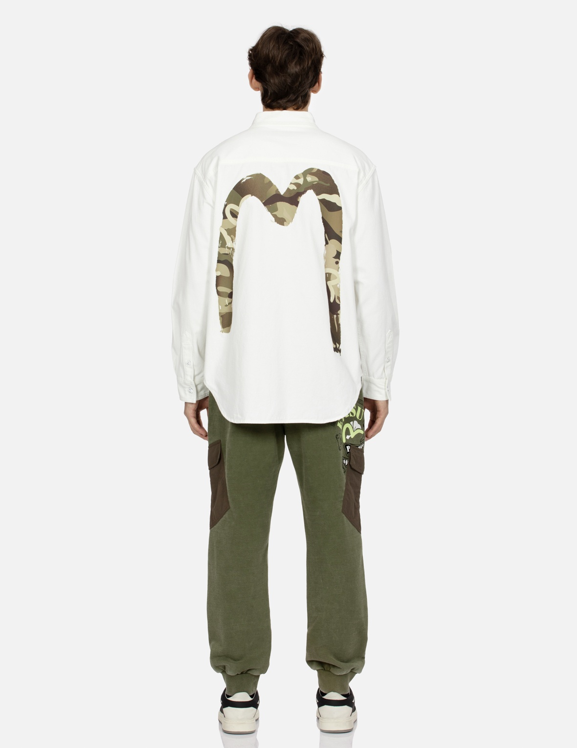 CAMOUFLAGE BRUSHSTROKE DAICOCK PRINT RELAX FIT SHIRT - 5