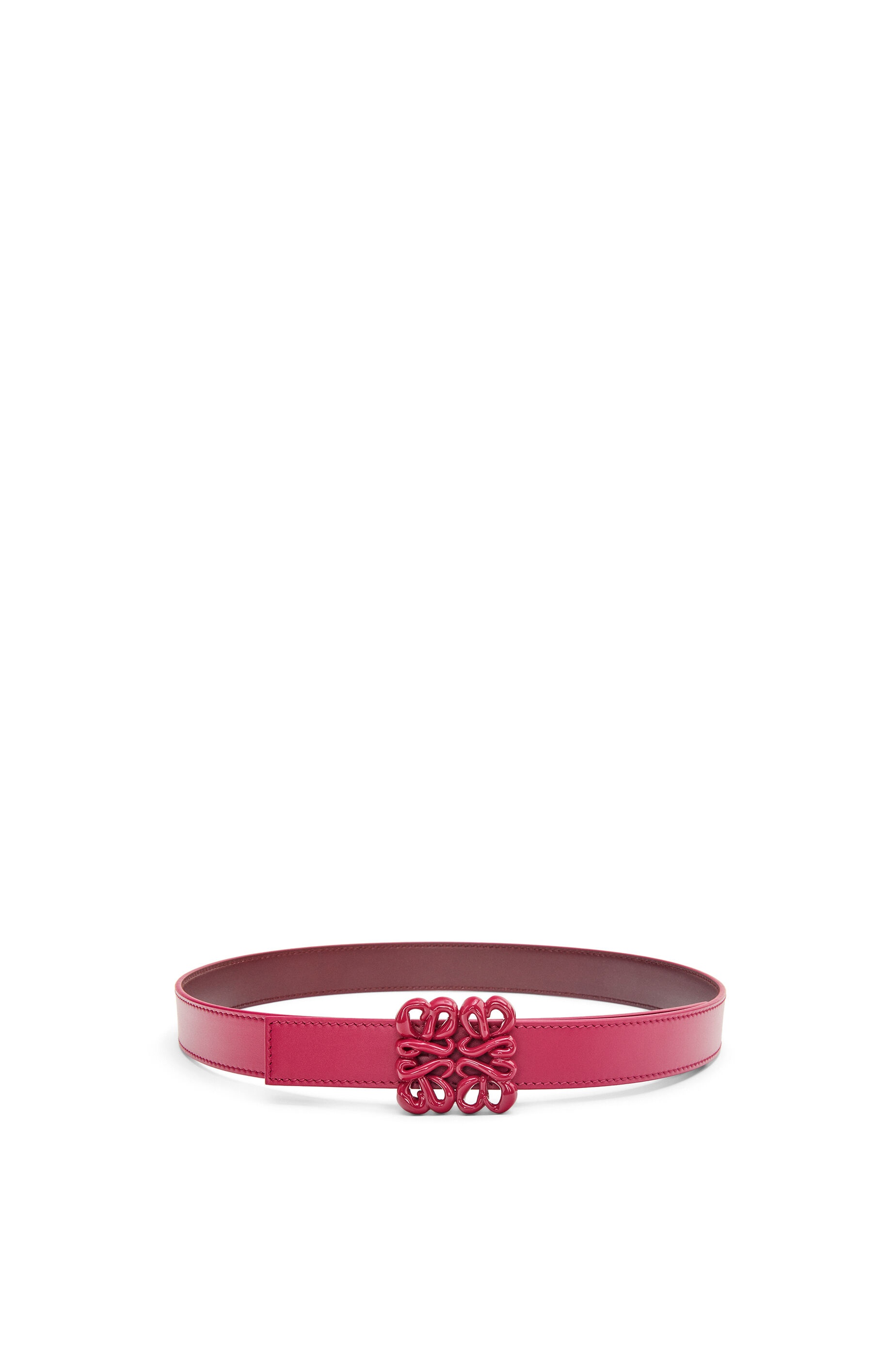 Inflated Anagram belt in soft calfskin and brass - 1