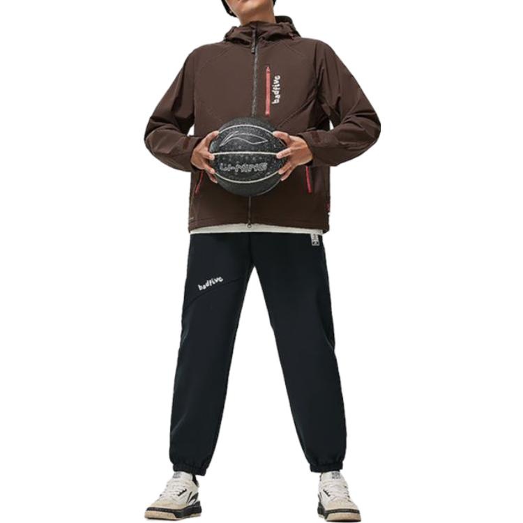 Li-Ning BadFive Graphic Hooded Windbreaker 'Brown' AFDT671-2 - 3