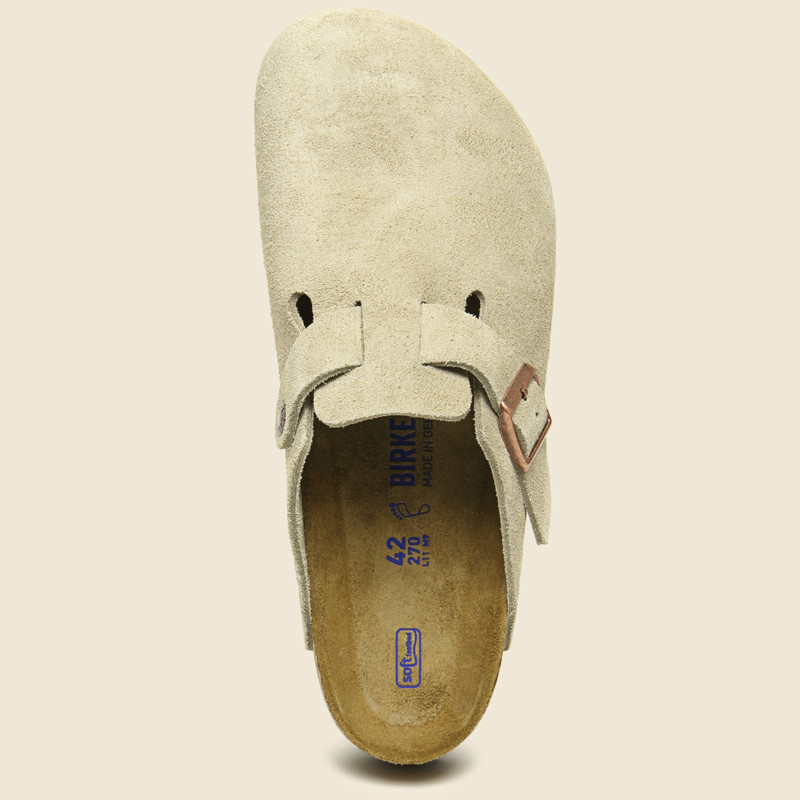 BIRKENSTOCK Boston Suede Clog - Taupe outlook
