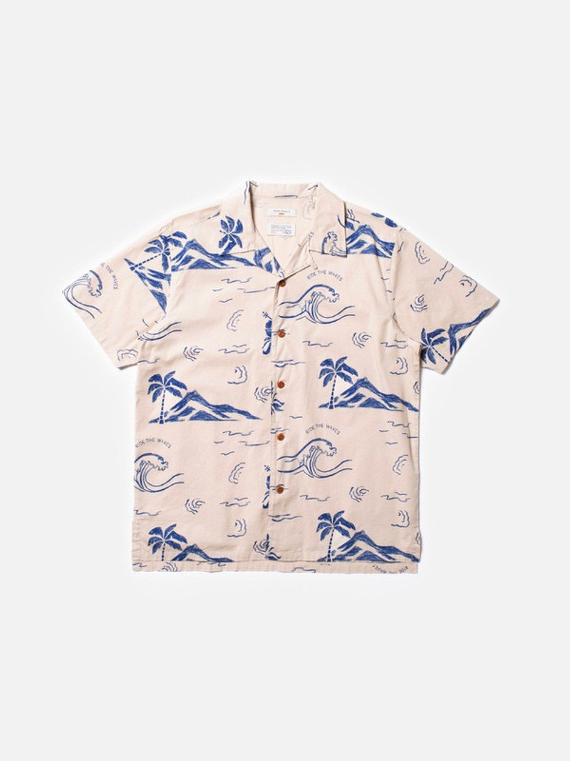 Arvid Waves Hawaii Shirt Ecru 1