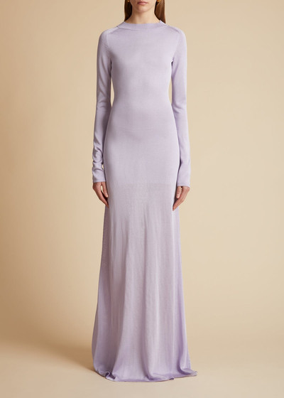KHAITE The Valera Dress in Lavender outlook