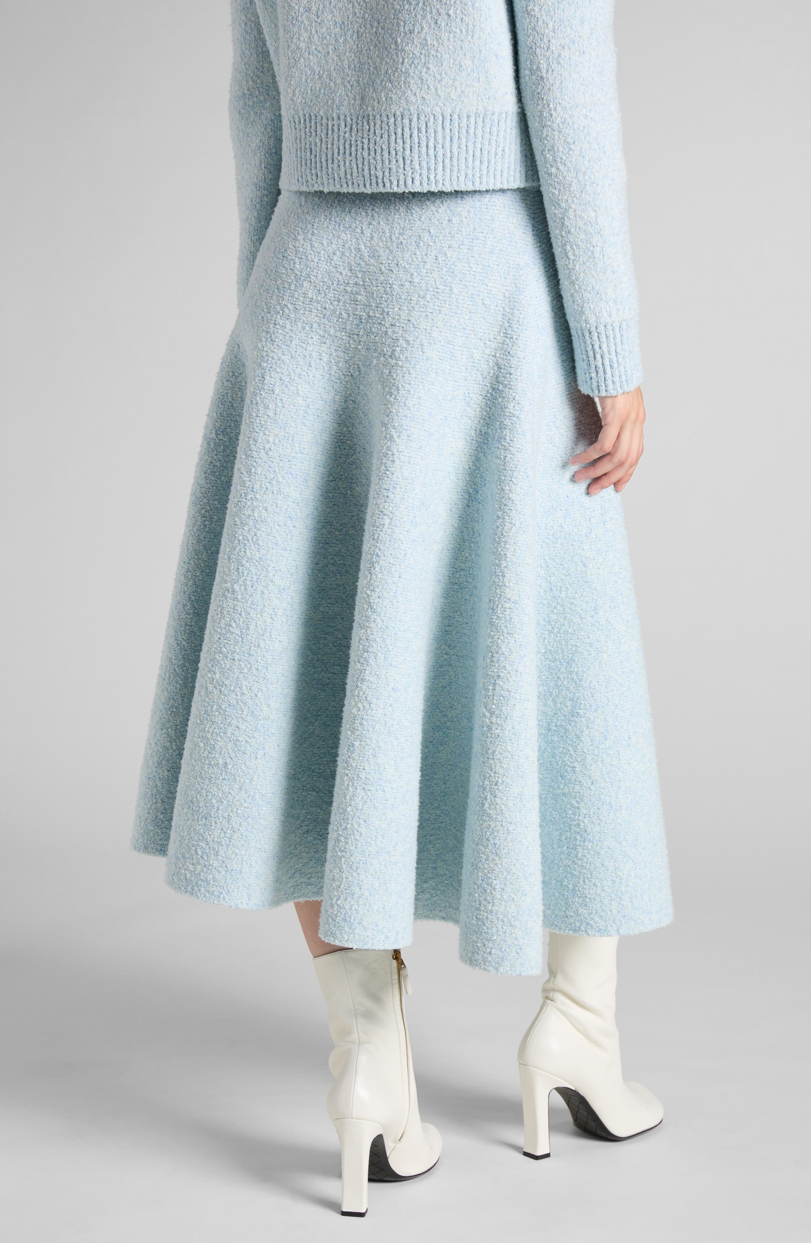 Bottega Veneta Bouclé Knit A-Line Skirt in 4033 Bubble at Nordstrom - 2