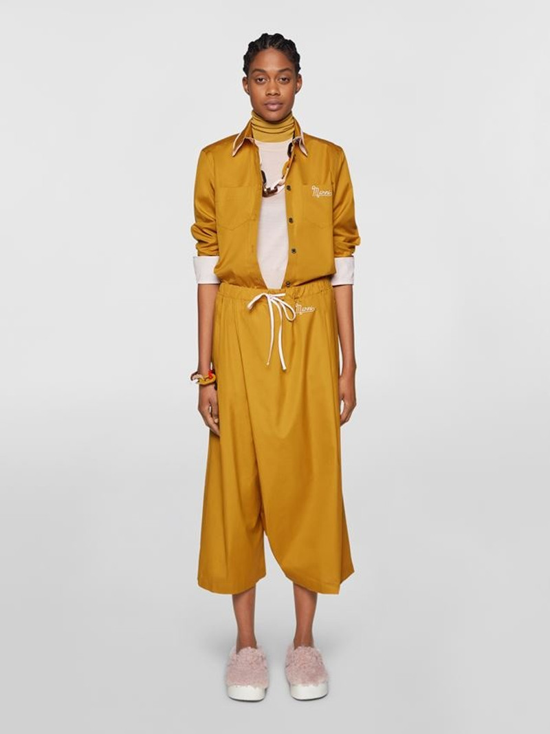 Marni COTTON KARATE PANTS WITH POCKETS AND DRAWSTRING IN CONTRASTING COLOUR outlook