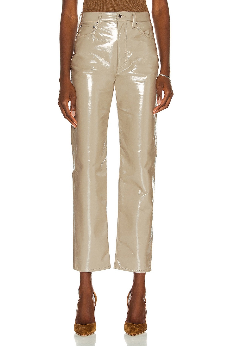 Recycled Leather 90s Pinch Waist - 1