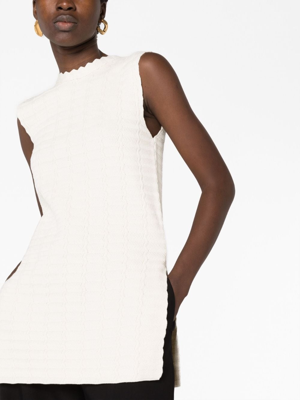 sleeveless knitted top - 5