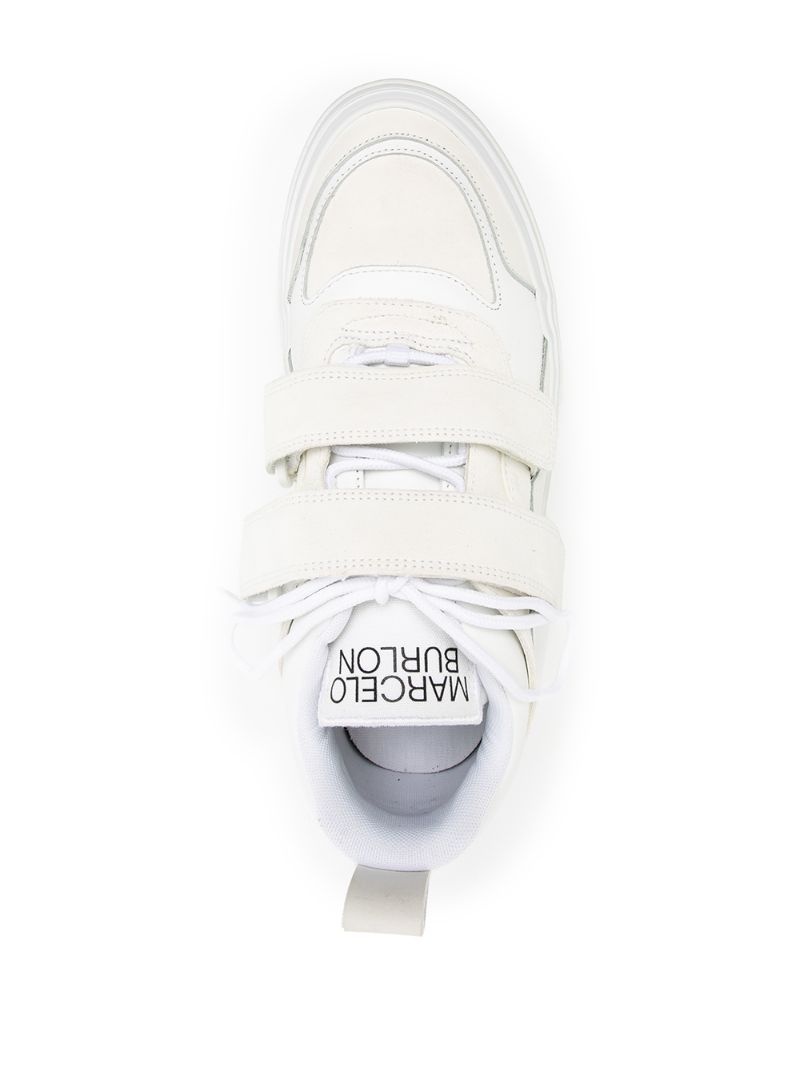 logo-print low-top leather sneakers - 4