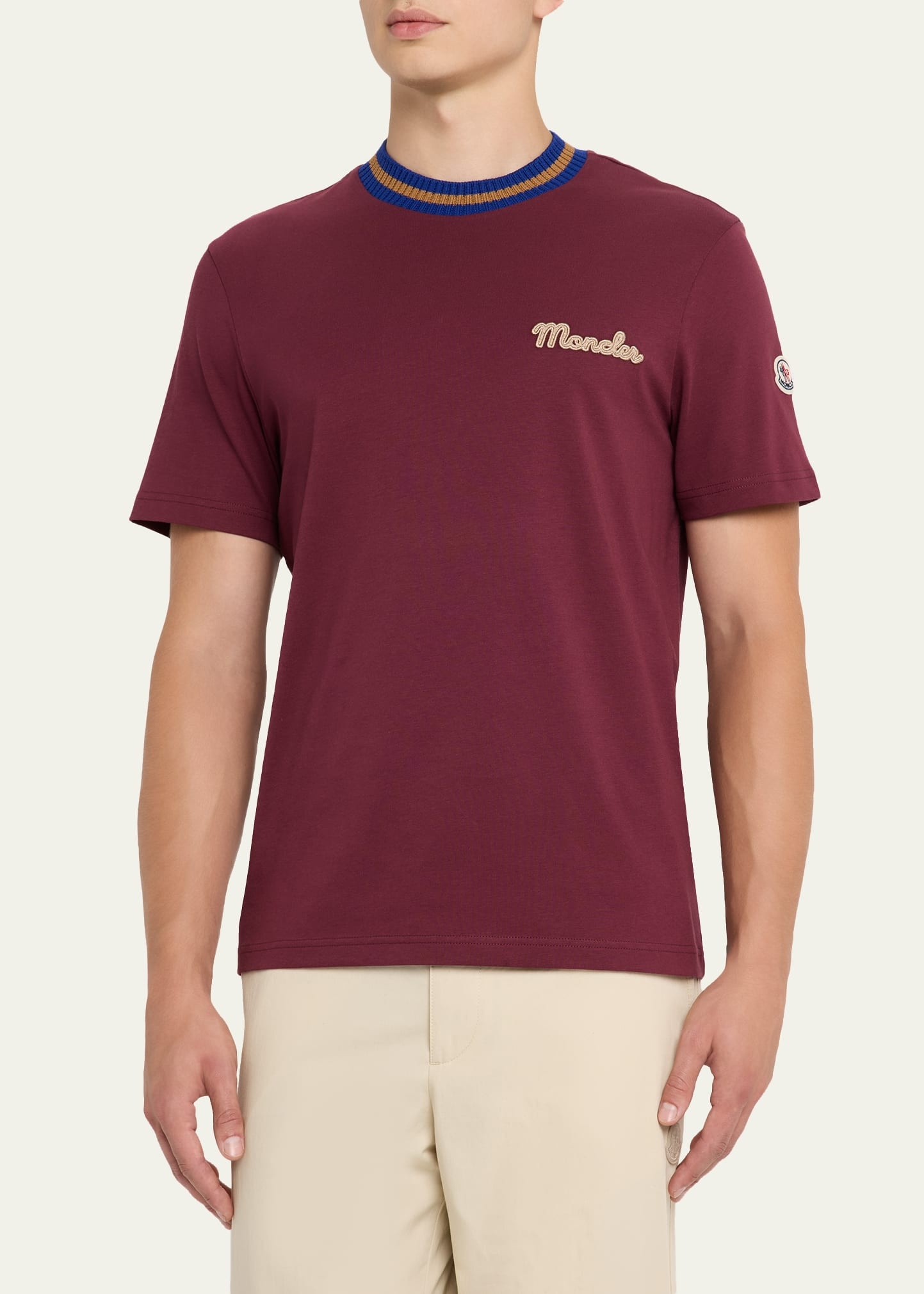 Men's Jersey Stripe-Ribbed Crewneck T-Shirt - 4