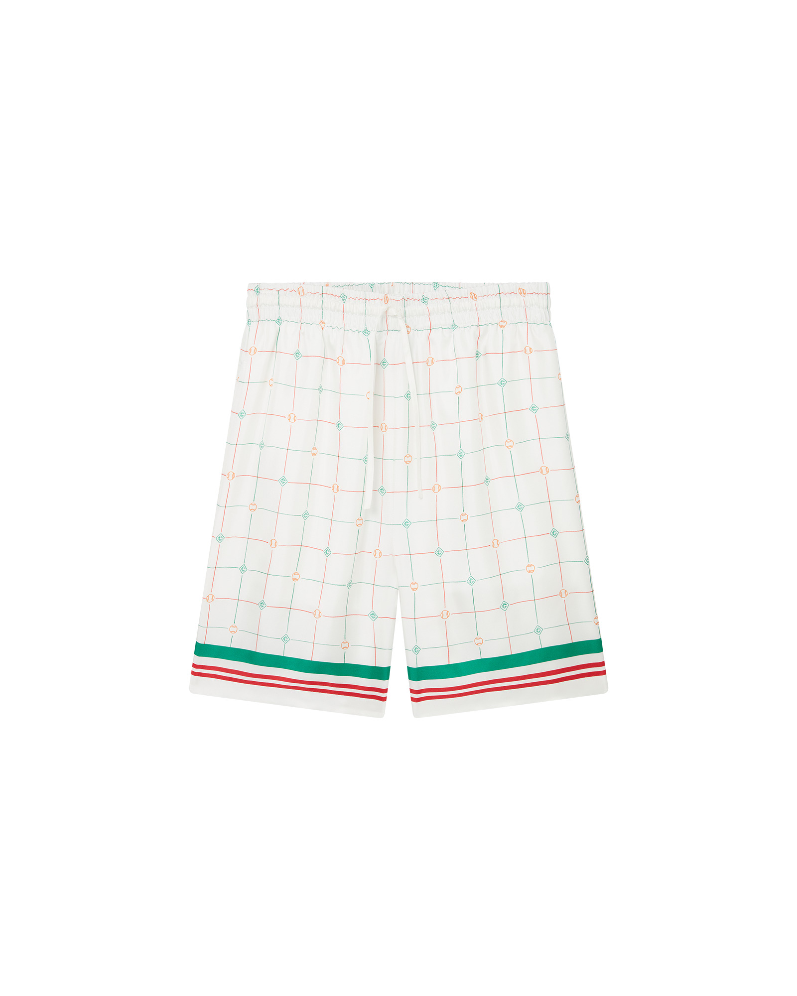 Tennis Club Check Silk Shorts - 1