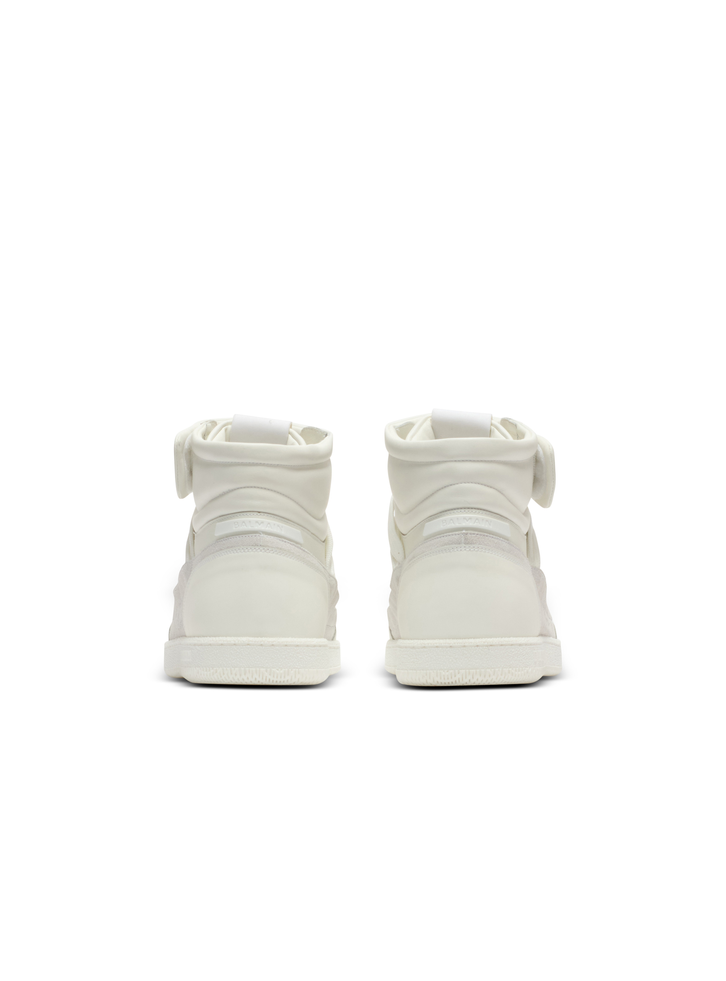 Leather Balmain Swan Mid-Top lace-up trainers - 5