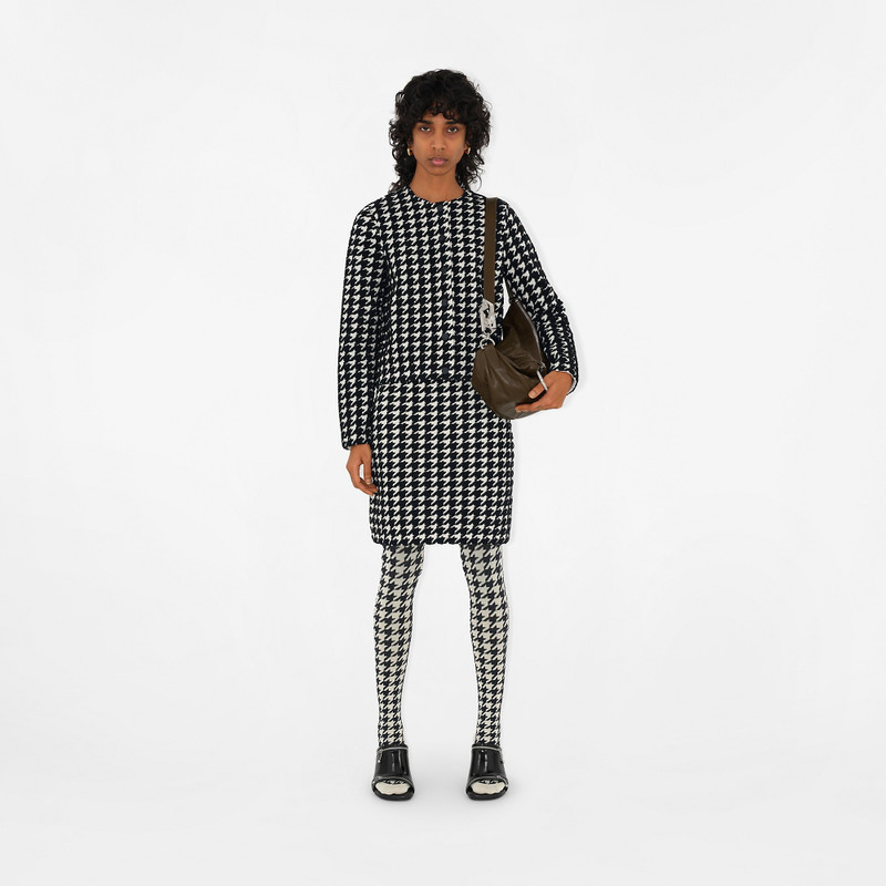 Burberry Houndstooth Nylon Blend Cardigan outlook