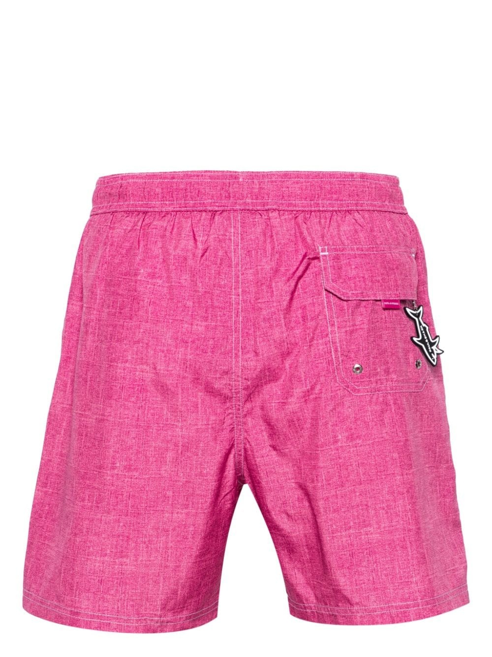 shark-charm textil-print swim shorts - 2