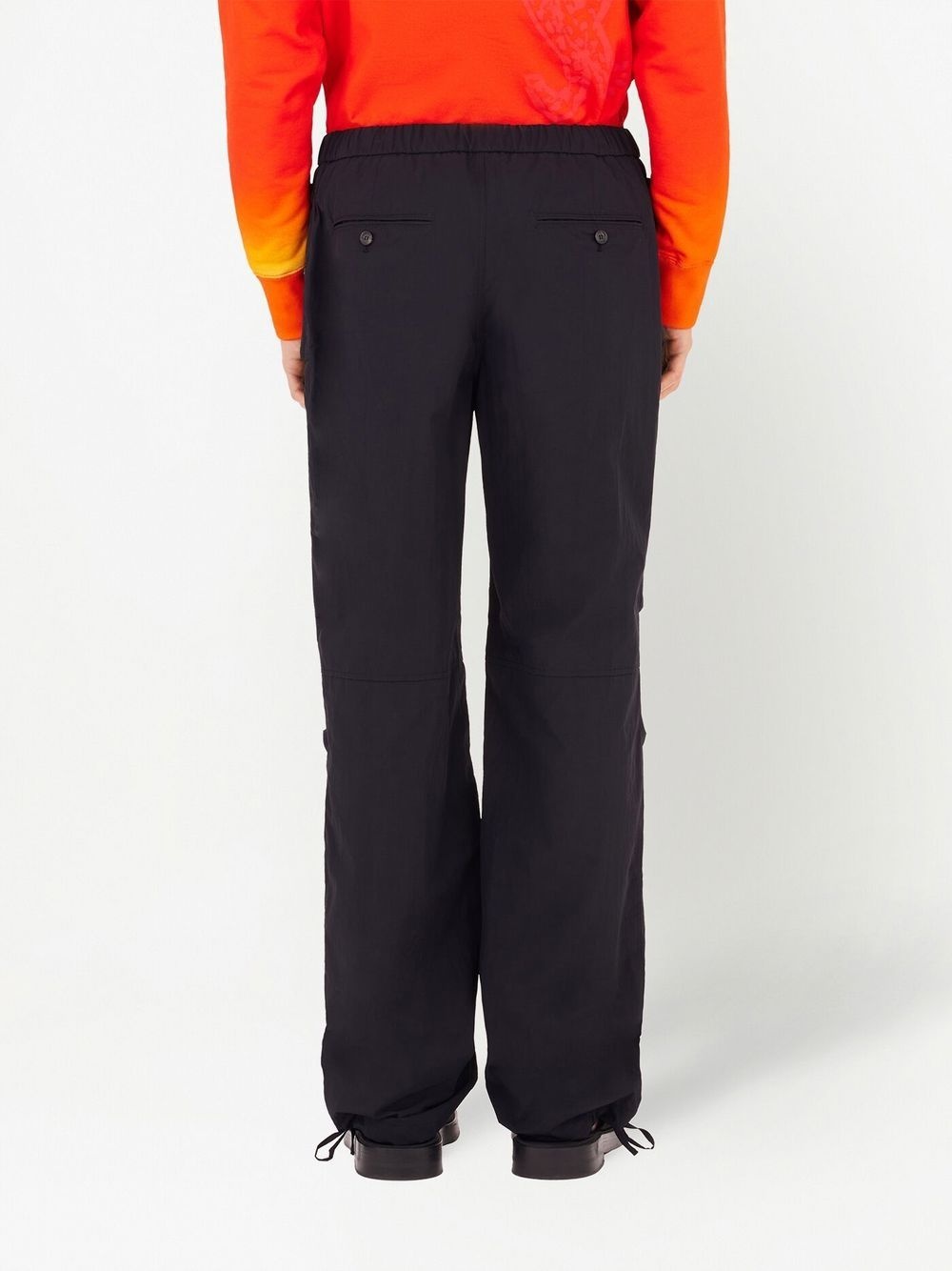 logo-plaque straight-leg trousers - 4