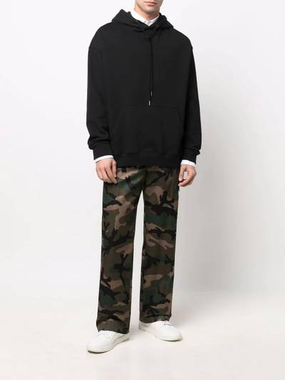 Valentino camouflage pattern straight-leg trousers outlook